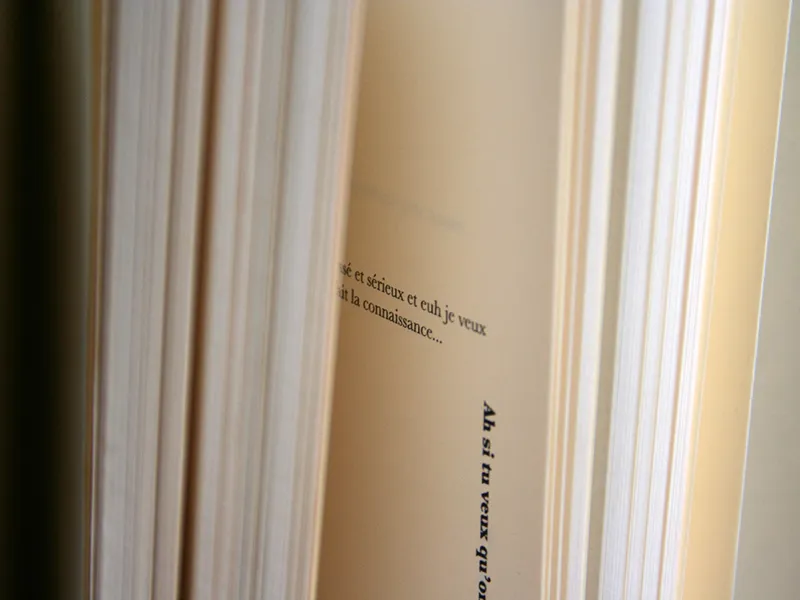 Aperçu de l'une des pages du livre Sans filtre.